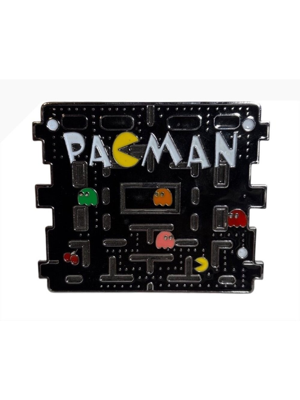 Pac-Man 2003 Metal Belt Buckle Retro Arcade Game Design Collectible 3.5" X 3"